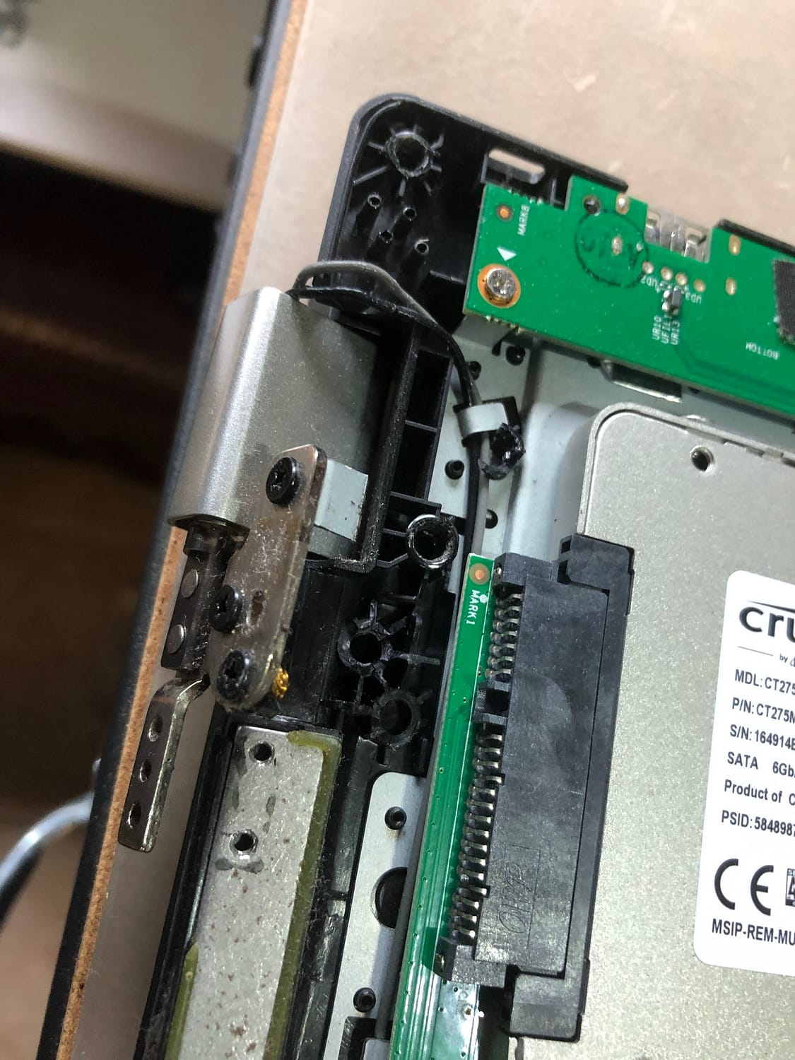 Laptop hinge in need of repair